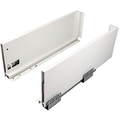 Gedotec Rails de tiroir à extension complète 350 mm Système de tiroir avec amortissement – Soft – Hauteur des éclisses 120 mm – Système tiroir Box blanc – Set complet tiroirs - Publicité Gedotec Rails de tiroir à extension complète 350 mm Système de tiroir avec amortissement – Soft – Hauteur des éclisses 120 mm – Système tiroir Box blanc – Set complet tiroirs - Publicité