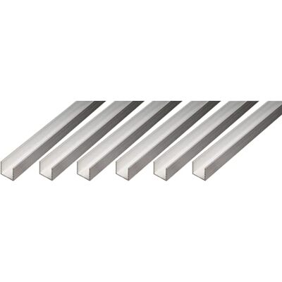 Alberts GAH- 498474 474409 Lot de 6 profilés en U en aluminium naturel 1000 x 20 x 10 mm - Publicité Alberts GAH- 498474 474409 Lot de 6 profilés en U en aluminium naturel 1000 x 20 x 10 mm - Publicité