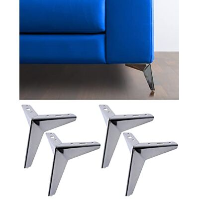 Pieds de Mobilier Jazz IPEA - Ensemble de 4 en Métal - Argent Moderne - 135mm - Publicité Pieds de Mobilier Jazz IPEA - Ensemble de 4 en Métal - Argent Moderne - 135mm - Publicité