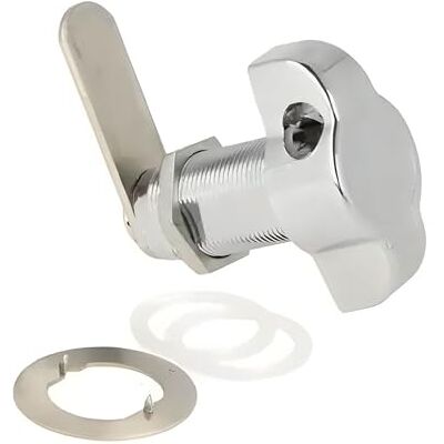 Gedotec Serrure de casier en métal – Chrome poli DIN droite – Ø 19 x 32 mm – Serrure à verrou rotatif pour cadenas Ø 5-7 mm – Serrure de porte de casier pour armoires métalliques, armoires en bois - Publicité Gedotec Serrure de casier en métal – Chrome poli DIN droite – Ø 19 x 32 mm – Serrure à verrou rotatif pour cadenas Ø 5-7 mm – Serrure de porte de casier pour armoires métalliques, armoires en bois - Publicité