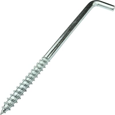 AERZETIX C58024 Lot de 10 Gonds à vis en forme L à visser Ø6x100 mm crochet equerre à vis autotaraudeuse en acier zingué couleur argent - Publicité AERZETIX C58024 Lot de 10 Gonds à vis en forme L à visser Ø6x100 mm crochet equerre à vis autotaraudeuse en acier zingué couleur argent - Publicité