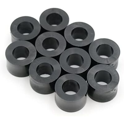 Design61 Lot de 10 entretoises rondes, L 10 mm x Ø 15/8,2 mm, M8, polyéthylène haute densité, Noir - Publicité Design61 Lot de 10 entretoises rondes, L 10 mm x Ø 15/8,2 mm, M8, polyéthylène haute densité, Noir - Publicité