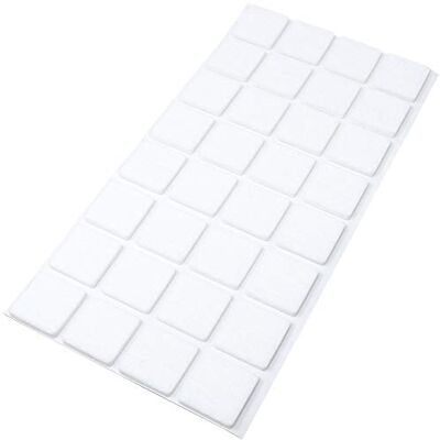 Adsamm ® / 32 x patins en feutre / blancs / 25x25 mm / carré / épaisseur 3,5 mm / patins glisseurs auto-adhésifs de qualité optimale - Publicité Adsamm ® / 32 x patins en feutre / blancs / 25x25 mm / carré / épaisseur 3,5 mm / patins glisseurs auto-adhésifs de qualité optimale - Publicité