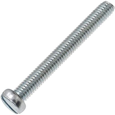 AERZETIX C60143 Lot de 10 Vis à métaux à tête cylindrique M3.5x30 mm à empreinte fendue S boulon d'assemblage DIN 84 dureté 4.8 en acier zingué couleur argent - Publicité AERZETIX C60143 Lot de 10 Vis à métaux à tête cylindrique M3.5x30 mm à empreinte fendue S boulon d'assemblage DIN 84 dureté 4.8 en acier zingué couleur argent - Publicité
