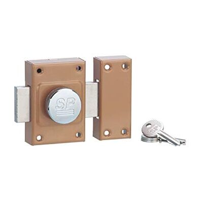 THIRARD Serrurerie de Picardie 00801010 Verrou de porte SP 1010 à bouton et cylindre à goupilles 40 mm époxy bronze 3 clés - Publicité THIRARD Serrurerie de Picardie 00801010 Verrou de porte SP 1010 à bouton et cylindre à goupilles 40 mm époxy bronze 3 clés - Publicité