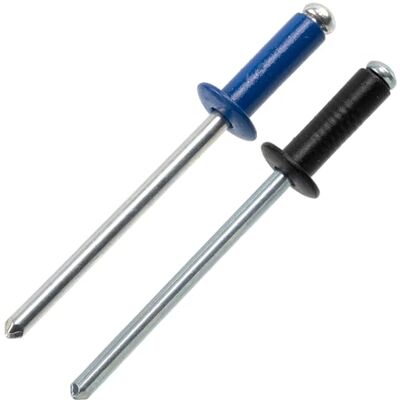 AERZETIX Lot de 50 Rivets aveugles Ø4x12 mm à tête plate, RAL 9005 noir et RAL 5010 bleu en aluminium/acier pour assemblage esthétique et fixation rapide - Publicité AERZETIX Lot de 50 Rivets aveugles Ø4x12 mm à tête plate, RAL 9005 noir et RAL 5010 bleu en aluminium/acier pour assemblage esthétique et fixation rapide - Publicité