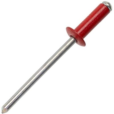 AERZETIX Lot de 60 Rivets aveugles Ø4x12 mm à tête plate RAL 3000 rouge feu en aluminium/acier pour assemblage métallique rapide et fixation esthétique - Publicité AERZETIX Lot de 60 Rivets aveugles Ø4x12 mm à tête plate RAL 3000 rouge feu en aluminium/acier pour assemblage métallique rapide et fixation esthétique - Publicité