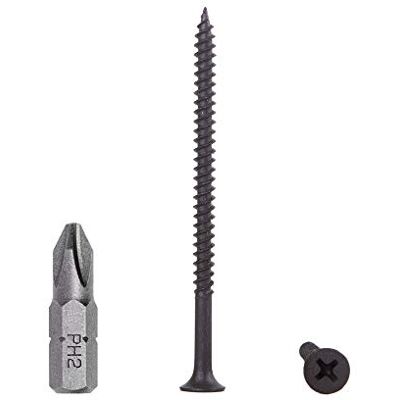 Marcopol Lot de 400 vis en acier carbone phosphate noir 4,2 x 70 mm pour cloison sèche, tête bombée, filetage fin, fixations de cloison sèche (400, 4,2 x 70 mm) - Publicité Marcopol Lot de 400 vis en acier carbone phosphate noir 4,2 x 70 mm pour cloison sèche, tête bombée, filetage fin, fixations de cloison sèche (400, 4,2 x 70 mm) - Publicité