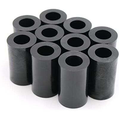 Design61 Lot de 10 entretoises rondes, L 20 mm x Ø 12/6,5 mm M6, polyéthylène haute densité, Noir - Publicité Design61 Lot de 10 entretoises rondes, L 20 mm x Ø 12/6,5 mm M6, polyéthylène haute densité, Noir - Publicité