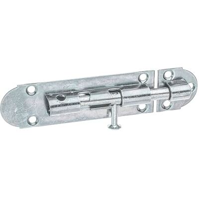 Alberts 841720 Targette avec poignée bouton et sans ressort électro-galvanisé, passivé à couche épaisse platine 100 x 30 mm boulon Ø 8 mm kit de 12 - Publicité Alberts 841720 Targette avec poignée bouton et sans ressort électro-galvanisé, passivé à couche épaisse platine 100 x 30 mm boulon Ø 8 mm kit de 12 - Publicité