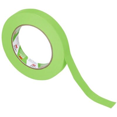 3M Scotch 233+ Crepe Paper Automotive Refinish Performance Masking Tape, 250 degree F Performance Temperature, 25 lbs/in Tensile Strength, 60.15 yds Length x 1/2" Width, Green - Publicité 3M Scotch 233+ Crepe Paper Automotive Refinish Performance Masking Tape, 250 degree F Performance Temperature, 25 lbs/in Tensile Strength, 60.15 yds Length x 1/2" Width, Green - Publicité