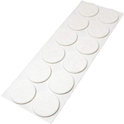 Adsamm ® / 12 x patins en feutre / blancs / Ø 40 mm / rond / épaisseur 3,5 mm / patins glisseurs auto-adhésifs de qualité optimale - Publicité Adsamm ® / 12 x patins en feutre / blancs / Ø 40 mm / rond / épaisseur 3,5 mm / patins glisseurs auto-adhésifs de qualité optimale - Publicité