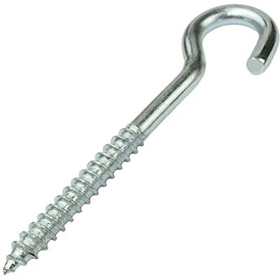 AERZETIX C57971 Lot de 25 crochets pitons coudés à visser Ø3x30 mm en forme C crochet ouvert à vis autotaraudeuse en acier zingué couleur argent - Publicité AERZETIX C57971 Lot de 25 crochets pitons coudés à visser Ø3x30 mm en forme C crochet ouvert à vis autotaraudeuse en acier zingué couleur argent - Publicité