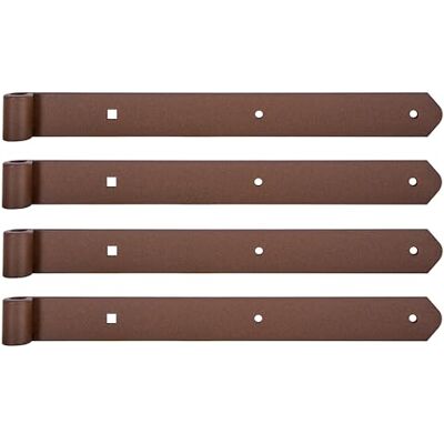 Alberts 822071 DURAVIS®Penture droite, bout arrondi couleur rouille, à couche duplex gond Ø 13 mm taille 400 x 40 mm kit de 4 - Publicité Alberts 822071 DURAVIS®Penture droite, bout arrondi couleur rouille, à couche duplex gond Ø 13 mm taille 400 x 40 mm kit de 4 - Publicité