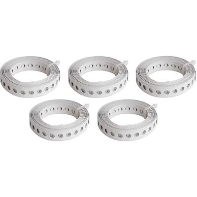 Alberts 848026 Bande multi-trous avec ou sans bobine plastifiée, en blanc largeur 12 mm longueur 1,5 m kit de 5 - Publicité Alberts 848026 Bande multi-trous avec ou sans bobine plastifiée, en blanc largeur 12 mm longueur 1,5 m kit de 5 - Publicité