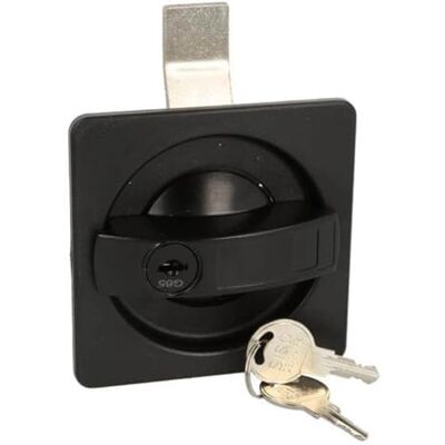 Gedotec Serrure de caravane 1 jeu de verrous rotatifs noirs avec 2 clés Serrure de porte de sécurité carrée - Publicité Gedotec Serrure de caravane 1 jeu de verrous rotatifs noirs avec 2 clés Serrure de porte de sécurité carrée - Publicité