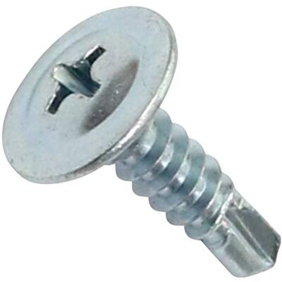 AERZETIX C44675 Lot de 100 Vis à tôle autoperceuses Ø4.2x16mm à tête large bombée à empreinte PH/cruciforme en acier zingué fixation tôle bardage métallique chéneaux couleur argent - Publicité AERZETIX C44675 Lot de 100 Vis à tôle autoperceuses Ø4.2x16mm à tête large bombée à empreinte PH/cruciforme en acier zingué fixation tôle bardage métallique chéneaux couleur argent - Publicité