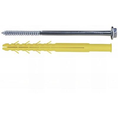 ING Fixations 10 Chevilles longues D. 10 x 100 mm + Tirefond D. 7 x 100 mm Tête hexa. 13 mm Torx T40 Zingué - Publicité ING Fixations 10 Chevilles longues D. 10 x 100 mm + Tirefond D. 7 x 100 mm Tête hexa. 13 mm Torx T40 Zingué - Publicité