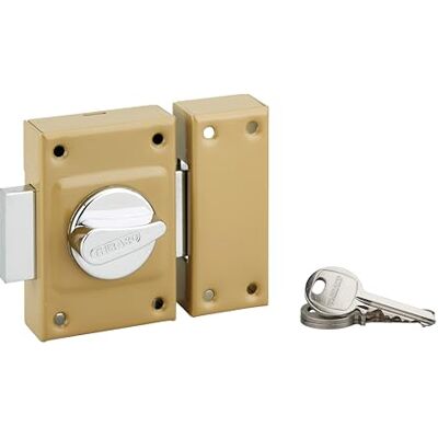 THIRARD Lot de 30 Verrous à Bouton Etendard pour Porte d'Entrée Cylindre Laiton 40 mm Ø 21 mm Acier 3 Clés par Verrou Hauteur 88 mm Largeur 61 mm Epoxy Beige - Publicité THIRARD Lot de 30 Verrous à Bouton Etendard pour Porte d'Entrée Cylindre Laiton 40 mm Ø 21 mm Acier 3 Clés par Verrou Hauteur 88 mm Largeur 61 mm Epoxy Beige - Publicité