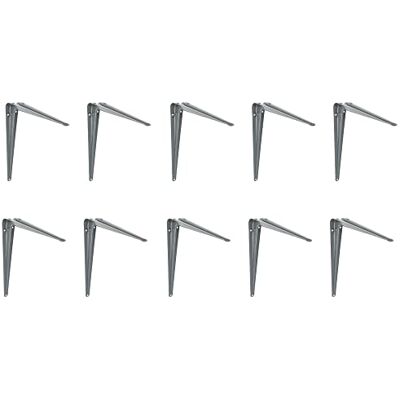 Amig Lot de 10 Équerres d'étagère murale Console pour étagère Support étagère en Acier Coleur: Gris Dimensions: 450 x 400 Poids max.: 35 kg - Publicité Amig Lot de 10 Équerres d'étagère murale Console pour étagère Support étagère en Acier Coleur: Gris Dimensions: 450 x 400 Poids max.: 35 kg - Publicité