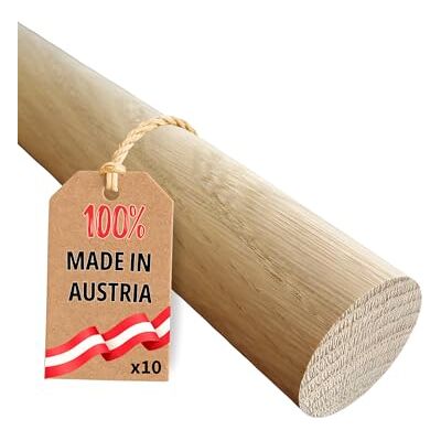 Gedotec Lot de 10 barres rondes en chêne lisse Bois ronds 1000 mm, Ø 12 mm Barres de cheville rondes en bois pour bricolage Fabriquées en Autriche Bâtons de bricolage environ 8 % d'humidité - Publicité Gedotec Lot de 10 barres rondes en chêne lisse Bois ronds 1000 mm, Ø 12 mm Barres de cheville rondes en bois pour bricolage Fabriquées en Autriche Bâtons de bricolage environ 8 % d'humidité - Publicité