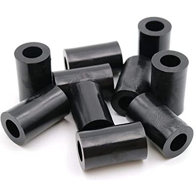 Design61 Lot de 10 entretoises rondes, L 30 mm x Ø 15/8,2 mm, M8, ronds, polyéthylène haute densité, Noir - Publicité Design61 Lot de 10 entretoises rondes, L 30 mm x Ø 15/8,2 mm, M8, ronds, polyéthylène haute densité, Noir - Publicité