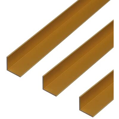 Alberts GAH- 498146 473587 Lot de 3 profilés d'angle en aluminium anodisé Doré 1000 x 25 x 25 mm - Publicité Alberts GAH- 498146 473587 Lot de 3 profilés d'angle en aluminium anodisé Doré 1000 x 25 x 25 mm - Publicité