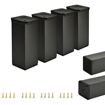 Alusfera Pieds de Meuble - 4 pcs, 4 x 4 x 10 cm - Noir Moderne - Publicité Alusfera Pieds de Meuble - 4 pcs, 4 x 4 x 10 cm - Noir Moderne - Publicité