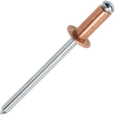 AERZETIX Lot de 20 Rivets aveugles Ø4x10 mm à tête plate en cuivre/acier pour assemblage et fixation rapide - Publicité AERZETIX Lot de 20 Rivets aveugles Ø4x10 mm à tête plate en cuivre/acier pour assemblage et fixation rapide - Publicité