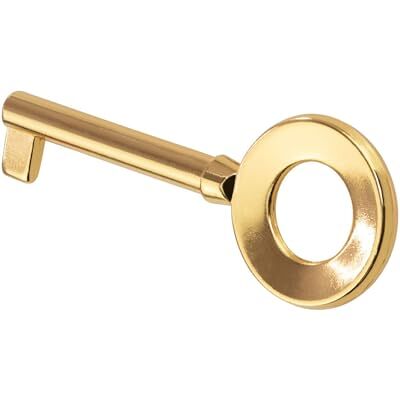 Gedotec Clé de meuble laitonnée 1 pièce Clé à panneton en métal HAYDN Clé de rechange déco vintage 40 mm Clé de rechange Clé avec blocage européen - Publicité Gedotec Clé de meuble laitonnée 1 pièce Clé à panneton en métal HAYDN Clé de rechange déco vintage 40 mm Clé de rechange Clé avec blocage européen - Publicité