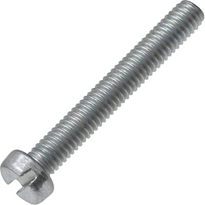 AERZETIX C60139 Lot de 10 Vis à métaux à tête cylindrique M3.5x25 mm à empreinte fendue S boulon d'assemblage DIN 84 dureté 4.8 en acier zingué couleur argent - Publicité AERZETIX C60139 Lot de 10 Vis à métaux à tête cylindrique M3.5x25 mm à empreinte fendue S boulon d'assemblage DIN 84 dureté 4.8 en acier zingué couleur argent - Publicité