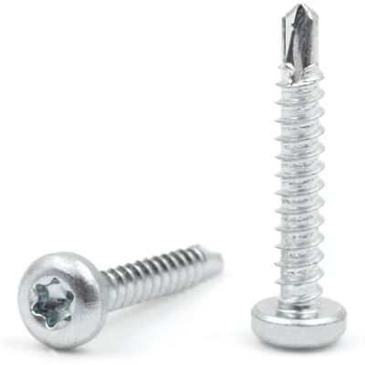 Design61 Lot de 200 vis autoforeuses à tête semi-ronde en acier trempé, galvanisées, résistantes à la rouille, pour bois et construction métallique, vis autotaraudeuses TX-15 (3,5 x 22 mm, pièces) - Publicité Design61 Lot de 200 vis autoforeuses à tête semi-ronde en acier trempé, galvanisées, résistantes à la rouille, pour bois et construction métallique, vis autotaraudeuses TX-15 (3,5 x 22 mm, pièces) - Publicité