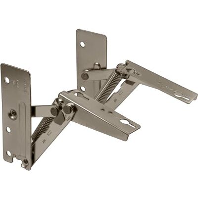 Gedotec Ferrure pliante Grass Kinvaro T-57 lot de 2 ferrure pliante gauche + droite métal nickelé mécanisme de relevage automatique 240 N support de couvercle pour meubles de cuisine - Publicité Gedotec Ferrure pliante Grass Kinvaro T-57 lot de 2 ferrure pliante gauche + droite métal nickelé mécanisme de relevage automatique 240 N support de couvercle pour meubles de cuisine - Publicité