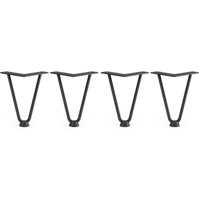 ATM ® Lot de 4 pieds de meubles, pieds de table en épingles à cheveux, échangeables, avec protection de sol et vis, disponibles en hauteur de 15 à 71 cm (15 cm, 2 barres) - Publicité ATM ® Lot de 4 pieds de meubles, pieds de table en épingles à cheveux, échangeables, avec protection de sol et vis, disponibles en hauteur de 15 à 71 cm (15 cm, 2 barres) - Publicité