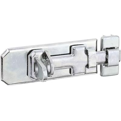Alberts 841577 Verrou de sécurité porte-cadenas avec poignée plate et boucle serrée électro-galvanisé, passivé à couche épaisse platine 100 x 40 mm kit de 10 - Publicité Alberts 841577 Verrou de sécurité porte-cadenas avec poignée plate et boucle serrée électro-galvanisé, passivé à couche épaisse platine 100 x 40 mm kit de 10 - Publicité