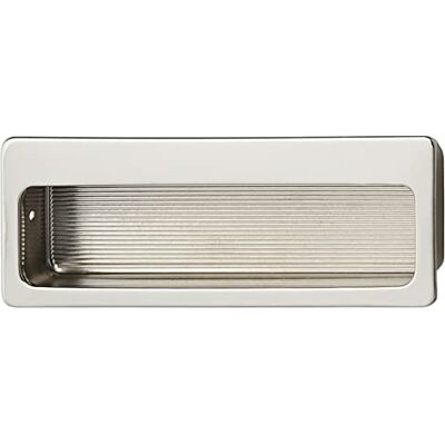 Gedotec Poignée en coquillage en métal Poignée de porte coulissante à coller Laiton nickelé Design rétro élégant 99 x 38 mm Portes pliantes Poignées de meubles 1 Pièce - Publicité Gedotec Poignée en coquillage en métal Poignée de porte coulissante à coller Laiton nickelé Design rétro élégant 99 x 38 mm Portes pliantes Poignées de meubles 1 Pièce - Publicité