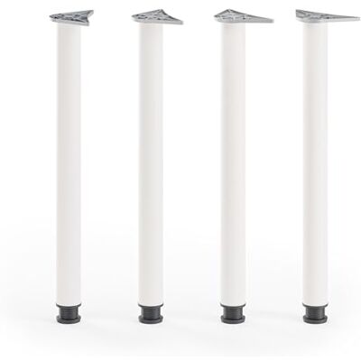 ATM Lot de 4 Pieds de Table 71cm Pieds de Bureau Réglables en Hauteur Métal Pieds de Meubles Ø 60mm pour Table à Manger Cuisine Support de Table Rond Robuste Blanc - Publicité ATM Lot de 4 Pieds de Table 71cm Pieds de Bureau Réglables en Hauteur Métal Pieds de Meubles Ø 60mm pour Table à Manger Cuisine Support de Table Rond Robuste Blanc - Publicité