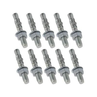 AERZETIX Boulon Vis d'Ancrage Filetage Long, Goujon à Expansion M8x55mm en Acier Zingué pour Béton, Pierre 10 Pièces - Publicité AERZETIX Boulon Vis d'Ancrage Filetage Long, Goujon à Expansion M8x55mm en Acier Zingué pour Béton, Pierre 10 Pièces - Publicité