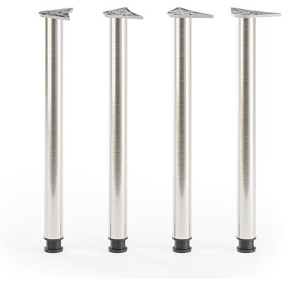 ATM Lot de 4 Pieds de Table 82cm Pieds de Cuisine Réglables en Hauteur Métal Pieds de Meubles Ø 60mm pour Plan de Travail Îlot Central Support Rond Robuste Nickel Brossé - Publicité ATM Lot de 4 Pieds de Table 82cm Pieds de Cuisine Réglables en Hauteur Métal Pieds de Meubles Ø 60mm pour Plan de Travail Îlot Central Support Rond Robuste Nickel Brossé - Publicité