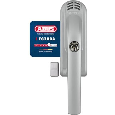 ABUS Poignée de Fenêtre Verrouillable FG300A Verrou de Fenêtre avec Cylindre Pression et Alarme, Verrouillage Différent Niveau de Sécurité 7 71907 Argent - Publicité ABUS Poignée de Fenêtre Verrouillable FG300A Verrou de Fenêtre avec Cylindre Pression et Alarme, Verrouillage Différent Niveau de Sécurité 7 71907 Argent - Publicité