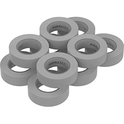 AUPROTEC 10 rouleaux VDE Ruban Isolant Électrique Bande Isolatrice PVC 15mm x 10 DIN EN 60454-3-1 couleur: gris - Publicité AUPROTEC 10 rouleaux VDE Ruban Isolant Électrique Bande Isolatrice PVC 15mm x 10 DIN EN 60454-3-1 couleur: gris - Publicité