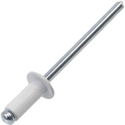 AERZETIX Lot de 25 Rivets aveugles Ø4x10 mm à tête plate RAL 9010 blanc en aluminium/acier pour assemblage rapide, pratique et finition esthétique - Publicité AERZETIX Lot de 25 Rivets aveugles Ø4x10 mm à tête plate RAL 9010 blanc en aluminium/acier pour assemblage rapide, pratique et finition esthétique - Publicité