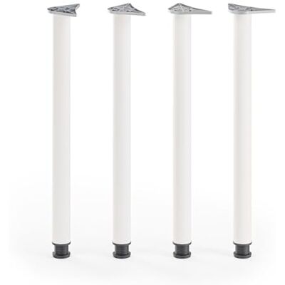 ATM Lot de 4 Pieds de Table 110cm Pieds de Bar Réglables en Hauteur Métal Pieds de Meubles Ø 60mm pour Comptoir Mange-Debout Table de Bistrot Support Rond Blanc - Publicité ATM Lot de 4 Pieds de Table 110cm Pieds de Bar Réglables en Hauteur Métal Pieds de Meubles Ø 60mm pour Comptoir Mange-Debout Table de Bistrot Support Rond Blanc - Publicité