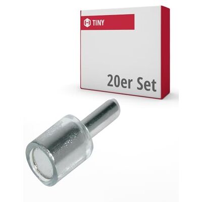 Gedotec Lot de 20 supports d'étagère transparents de 3 mm de diamètre en métal massif pour étagères en verre et en bois - Publicité Gedotec Lot de 20 supports d'étagère transparents de 3 mm de diamètre en métal massif pour étagères en verre et en bois - Publicité