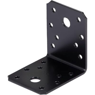 Alberts 824655 Equerre d'assemblage galvanisée noire plastifiée 70 x 70 x 55 mm kit de 20 - Publicité Alberts 824655 Equerre d'assemblage galvanisée noire plastifiée 70 x 70 x 55 mm kit de 20 - Publicité