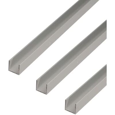 Alberts GAH- 498375 473877 Lot de 3 profilés en U en aluminium anodisé argenté 1000 x 20 x 20 mm - Publicité Alberts GAH- 498375 473877 Lot de 3 profilés en U en aluminium anodisé argenté 1000 x 20 x 20 mm - Publicité