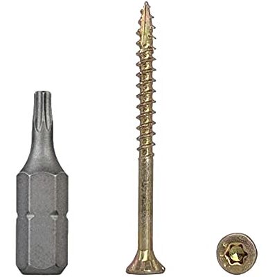 Marcopol Lot de 200 vis à bois en acier zingué Jaune 3,0 x 40 mm à tête Torx Type 17 Vis à bois à tête fraisée Filetage partiel Vis à aggloméré (200, 3,0 x 40 mm) - Publicité Marcopol Lot de 200 vis à bois en acier zingué Jaune 3,0 x 40 mm à tête Torx Type 17 Vis à bois à tête fraisée Filetage partiel Vis à aggloméré (200, 3,0 x 40 mm) - Publicité