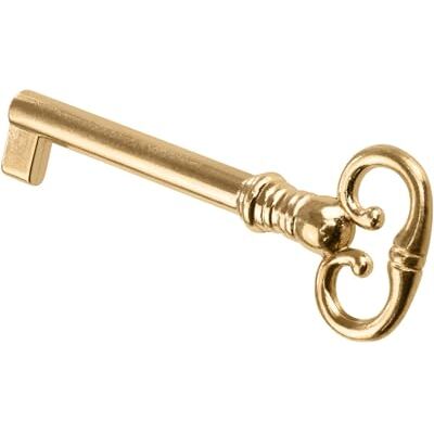 Gedotec Schubert Clé de meuble en métal plaqué laiton 1 pièce Clé de rechange décorative antique 45 mm Compatible Euro Lock pour serrure de meubles - Publicité Gedotec Schubert Clé de meuble en métal plaqué laiton 1 pièce Clé de rechange décorative antique 45 mm Compatible Euro Lock pour serrure de meubles - Publicité