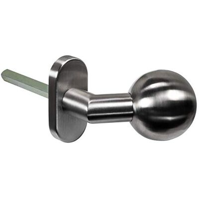 Gedotec Bouton de porte sur rosace ovale Diamètre : 55 mm Rond Non rotatif En acier inoxydable mat brossé 1 poignée de porte avec tige de 80 mm et matériel de fixation - Publicité Gedotec Bouton de porte sur rosace ovale Diamètre : 55 mm Rond Non rotatif En acier inoxydable mat brossé 1 poignée de porte avec tige de 80 mm et matériel de fixation - Publicité