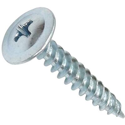 AERZETIX C44682 Lot de 100 Vis à tôle autotaraudeuses Ø4.2x25mm à tête large bombée à empreinte PH/cruciforme ossature bardage métallique chéneaux en acier zingué couleur argent - Publicité AERZETIX C44682 Lot de 100 Vis à tôle autotaraudeuses Ø4.2x25mm à tête large bombée à empreinte PH/cruciforme ossature bardage métallique chéneaux en acier zingué couleur argent - Publicité